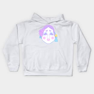 Okame Mask (pastel) Kids Hoodie